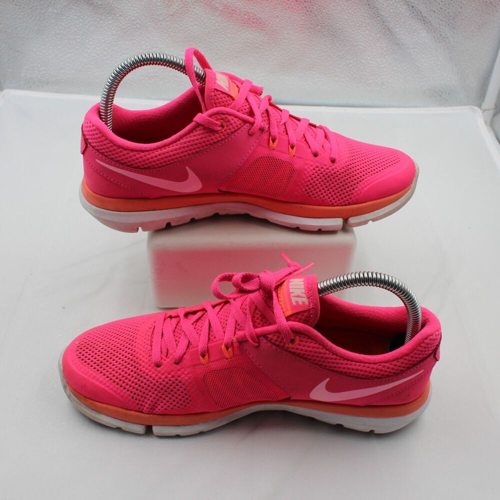 Nike Flex 2014 Run Women Size 7.5 Athletic Running Shoes Sneakers Pink Mango